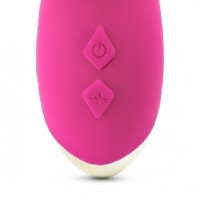 Rabbit Vibrator, 9 Vibrating Functions on Shaft & 9 Rabbit Ears Clitoral Functions, Rechargeable, Silicone, PINK